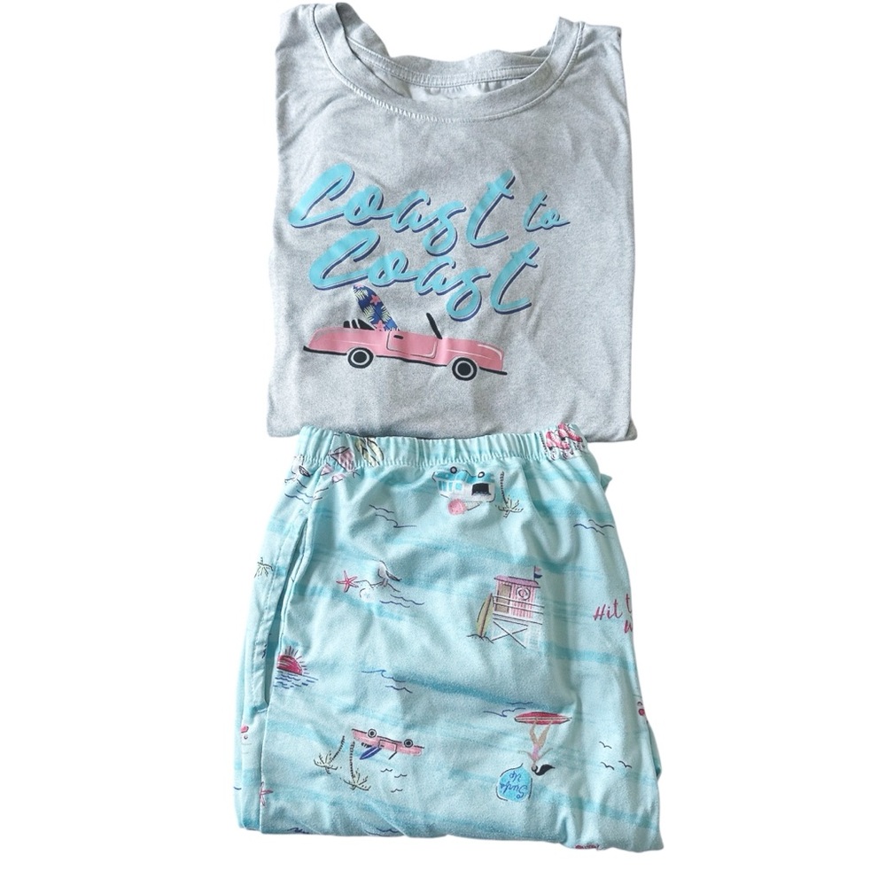 Set of Beach Print Pajamas